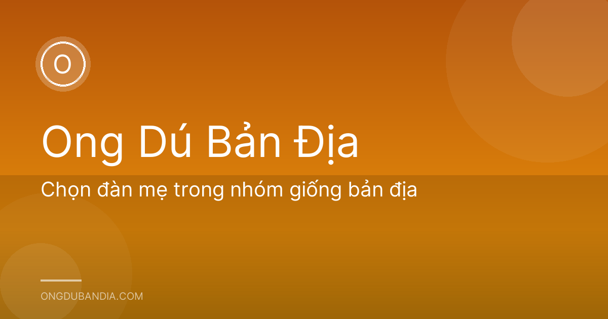 Chọn đàn mẹ trong nhóm giống bản địa